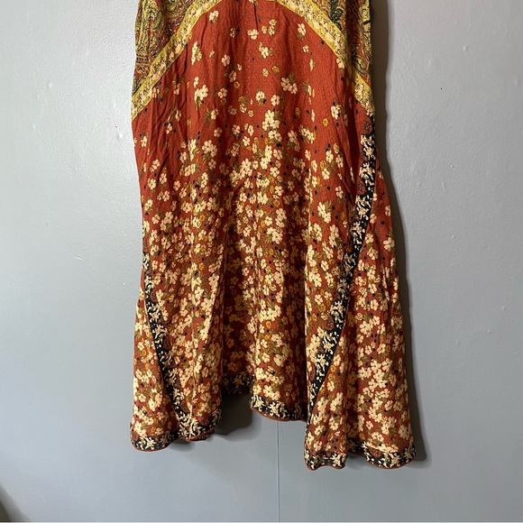 Free People East Willow Trapeze Slip in Copper combo size xs - Picture 5 of 10